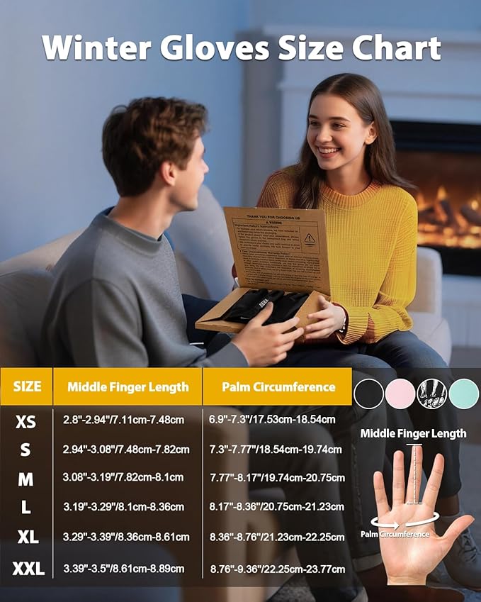 RIGWARL Gloves for Cool&Cold Weather Waterproof, Winter Gloves for Men Women Touch Screen