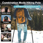 GOJAWAY 20 in 1 Multitool Survival kit, Camping Shovel Military Axe, 55" Trekking Pole Foldable Spade with Portable Bag and Hatchet, for Car Emergency Offroad Entrenching Tool