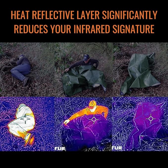 Arcturus Insulated Tarp | Reusable Heavy Duty Thermal Survival Blanket – 60 x 82 in, Reflects 90% Body Heat, Waterproof, Windproof, 3-Layer Design, Reinforced Grommets, Blue