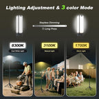Camping Lights with Remote & Stand 6 Ft,14000 mAh Rechargeable Camping Lantern Tent Light, 6000 Lumen Magnetic Work Light,Portable Outdoor Light for Hiking,Camping,Emergency,Power Outages
