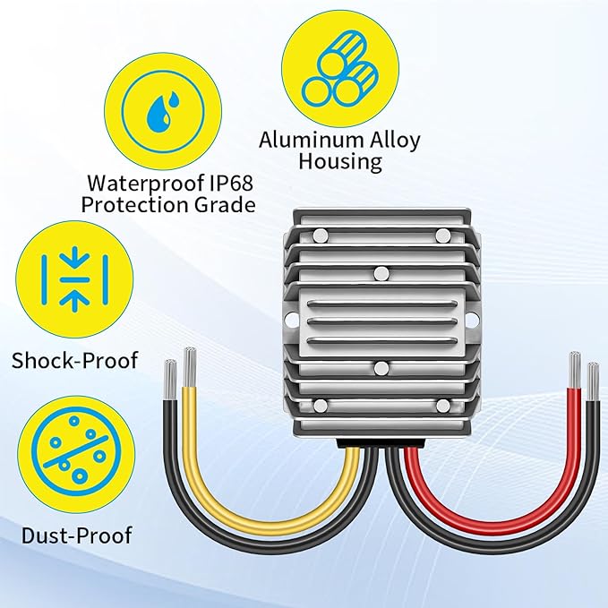 DC/DC Converter 12V Step Up to 24V 5A 120W, DC 12V to 24V Step Up Converter Voltage Regulator, Power Supply Module Boost Transformer for Car Truck Vehicle Boat Golf cart