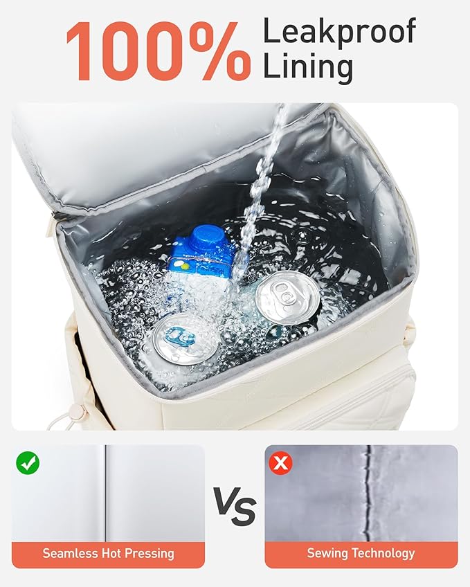 TOURIT Insulated Backpack Cooler: 30 Cans Waterproof Leakproof Soft Cooler Bag Beach Travel Picnic Camping