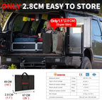 DOKIO 200W 36V Portable Folding Solar Panel Kit for 24V Batteries & Power Stations Lightweight Flexible Charger for AGM, LiFePO4, Deep Cycle — RV, Trailer, Truck, Boat, Camping, Van, Emergency