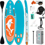 FunWater Inflatable Stand Up Paddle Board with Premium SUP Paddleboard Accessories, Anti-Slip EVA Deck, 11'/10'6'' Paddle Boards for Adults & Youth of All Skill Levels