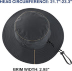 Connectyle Sun Hat for Men Women Outdoor UV Protection Safari Hat for Fishing Hiking Gardening Breathable Cowboy Hat UPF50