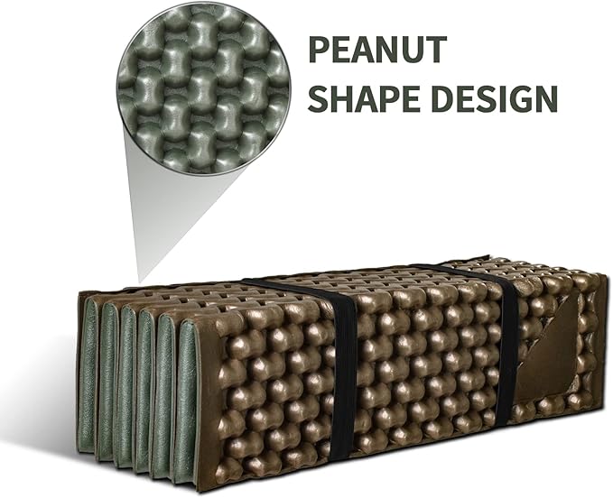 Foam Camping Pads for Hiking, Ultralight Closed Cell Mattress, Waterproof Soft Mat for Adults, Wide Picnic Yoga Mats, Folding Sleeping Pad for Outdoor Backpacking