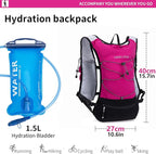 Hydration Backpack, Water Backpack, Women's Running Vest, Running Backpack with Water Bag, Lightweight Hiking Backpack, Men's Cycling Backpack