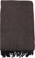 Open Road Goods Solid Color Mexican Yoga Blanket – Large Handwoven Throw for Yoga, Beach, Camping or Home – Soft and Durable Cotton Blend