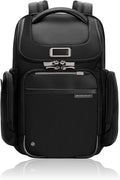 Briggs & Riley Medium Widemouth Backpack for Women & Men - Laptop Backpack, For Work & Travel, Lightweight & Durable, Padded Straps, Fits up to 15" Laptop - @work Collection, Black