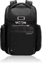 Briggs & Riley Medium Widemouth Backpack for Women & Men - Laptop Backpack, For Work & Travel, Lightweight & Durable, Padded Straps, Fits up to 15" Laptop - @work Collection, Black