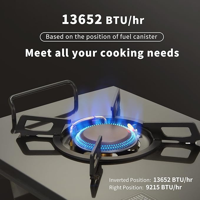 Naturehike Camping Gas Stove for IGT Table, Folding Isobutane Stove with Carry Bag, Portable Camp Stove for Outdoor Car Camping Cooking Tailgating