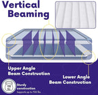 Beautyrest Hi-Loft Twin Size Air Mattress with Vertical Beam Construction, Edge Support, External Pump and Puncture Resistant Vinyl for Guests and Camping