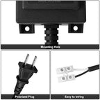 AGPtEK Voltage Converter Transformer 110/120V to AC 12V/5A, 60-Watt Waterproof Power Supply Converter for Swimming Pool Light, Water Pump, Outdoor Light, Spotlights
