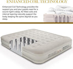 King Koil Luxury California King Air Mattress with Built-in Pump for Home, Camping & Guests - 16” King Size Inflatable Airbed Luxury Double High Adjustable Blow Up Mattress, Durable Waterproof