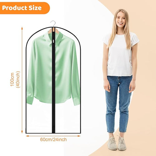 12 Pack Garment Bags 60 * 100cm, 40in Full Clear Garment Covers, Suit Storage Bags, Dress Organizer Bags Used To Protect Shirts, Winter Coats, Jackets