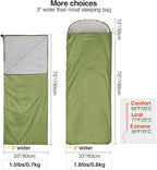 REDCAMP Ultra Lightweight Sleeping Bag for Backpacking, Hiking, Comfort for Adults Warm Weather, with Compression Sack