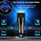 USB C Car Charger, 2 Pack 38W Dual Ports USB-C & USB-A Car Charger Adapter Fast Charging Cigarette Lighter Chargers for iPhone 17 Pro Max 16 16e 15, Samsung S24, Pixel Cargador para Carro Phone Plug