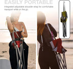 Travel Chair Ultimate Slacker, Quick Folding Tripod Stool with Backrest, Fishing Camping Hiking Chair with Carry Strap, Polyester, Black