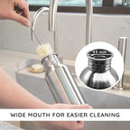 Bambaw Stainless Steel Single Wall Water Bottle, 24 oz, 750 ml, Reusable, Leakproof, Dishwasher Safe, BPA Free, Ideal for Travelling, Hiking, Yoga