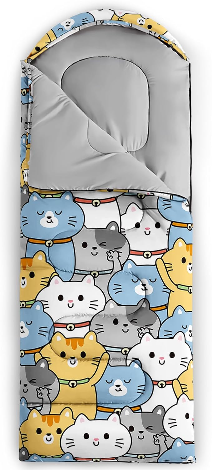 BSNTHO Camping Sleeping Bags,3 Season Warm & Cool Weather,Lightweight,Waterproof Sleeping Bags for Adults & Kids,Traveling,and Outdoors,Camping Gear Equipment