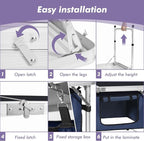 Camp Field Camping Folding Aluminum Table with Adjustable Legs for Outdoor Travel Beach, Backyards, BBQ, Party and Picnic Foldable Table
