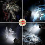 BUYSIGHT Rechargeable Spotlight Flashlight,1000,000 lumens Hand held Spotlight Waterproof Flashlight Hunting Lamp with red Filter (Camouflage Green)