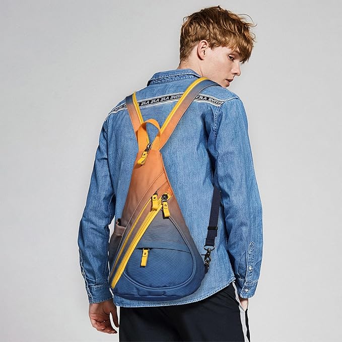 KL928 Canvas Sling Bag - Small Crossbody Backpack Shoulder Casual Daypack Rucksack for Men Women(Large Version)