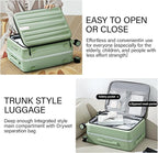 Hanke 20 Inch Carry-On Luggage with Wheels PC Hard Shell Suitcases Top Opening Aluminum Frame Travel Luggage Suitcases for Woman Men.(Bamboo Green)