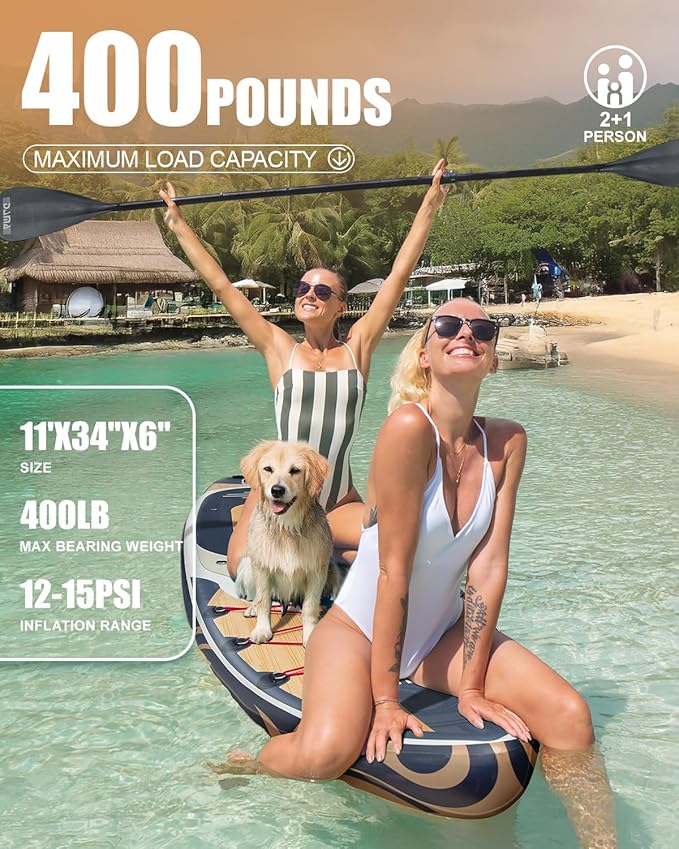 DAMA 11'*34"*6" Stand Up Paddle Board, Inflatable Paddle Board,Inflatable Paddle Boards for Adults w/a Wide, Smooth and Non Slip Deck, Versatile Styles, Suitable for Adults