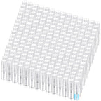 Zhehao 50 Pcs Mini Spray Bottles 2 ml Clear Glass Perfume Bottles Refillable Fine Mist Perfume Atomizer Portable Empty Sample Containers for Cleaning, Essential Oils, Travel (Clear Cap)