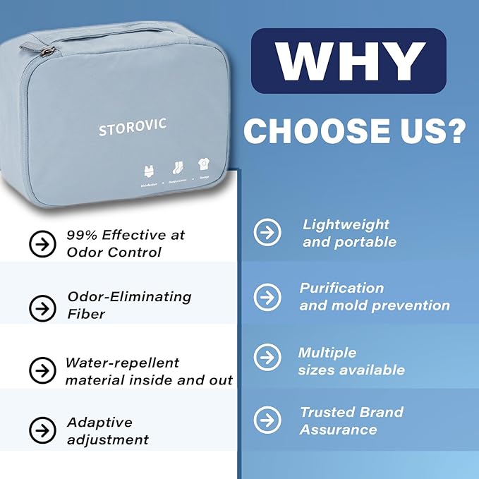 Packing Cubes for Travel Luggage Organizer Bags, Rapid-Odor-Elimination Sock & Underwear Cube, Water-Resistant Gym Bag, Soft Portable Packing Cubes for Travel（12.6” × 8.5” × 4.7”） M