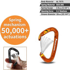 FresKaro 15kN-3372lbs Heavy Duty Wiregate Carabiners, Reliable Time-Tested Stainless Steel Spring Gate, for Camping, Hiking, Hammocks, Backpacking, Dog Leash etc., 3.15inch