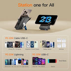 2025 Latest Portable Charger, 16800mAh Magnetic 15W Wireless Power Bank with 2 Built in Cables, LED Display Battery Pack Travel Essentials for iPhone 17/16/15/14/13/12/Pro/Mini/Pro Max