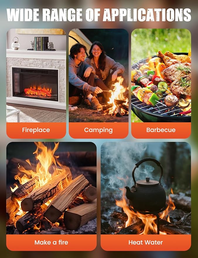 150pcs Fire Starter, Natural Tumbleweed Fire Starters for Campfires, Fireplace, Fire Pit, BBQ, Chimney, Pizza Oven, Pellet Stove & Wood, Charcoal Starter for Grill (150pcs)