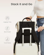 LOVEVOOK Laptop Backpack for Women, 17 Inch Work Business Backpacks Purse With Large Capacity, Waterproof Nurse Bag College Bookbag for School, Waterproof Casual Daypack for Travel