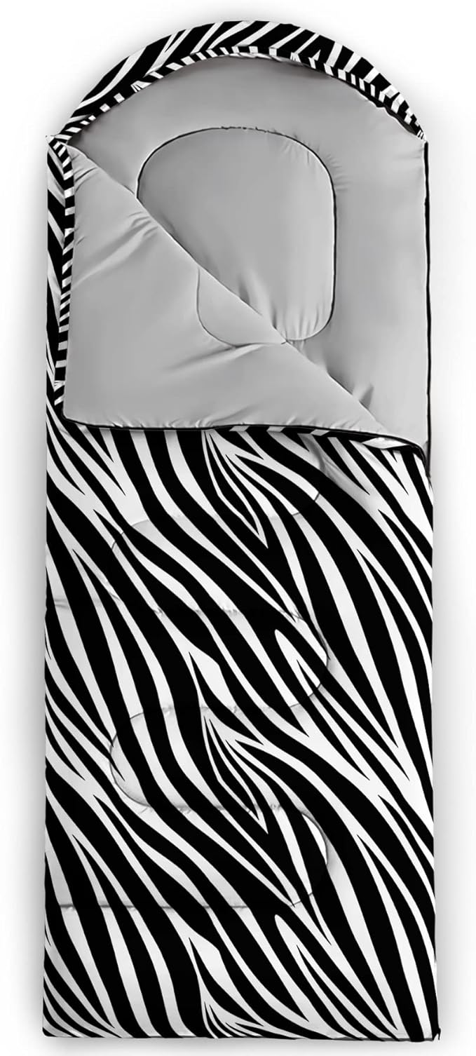 QOOMO Animals Camping Sleeping Bags,3 Season Warm & Cool Weather,Lightweight,Waterproof Sleeping Bags for Adults & Kids,Traveling,and Outdoors,Camping Gear Equipment