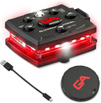 Guardian Angel Micro Series Safety Light, Beacon Device (Red Front & Red Rear) | Rechargeable, Magnetic & Hands-Free Wearable LED Light for Dog Walking, Cycling, Camping, Boating & Kayaking