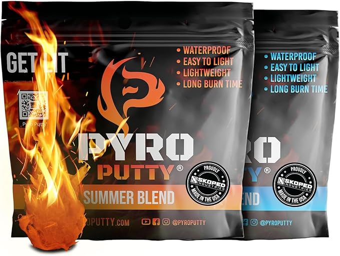 Phone Skope Pyro Putty: Waterproof Survival Fire Starter for Emergency Preparedness, Fire Starters for Campfires - Survival Gear and Supplies