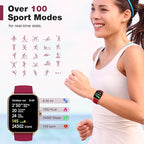 Fitpolo Smart Watch for Women,1.8” Touchscreen, Bluetooth Call, Alexa Built-in,24/7 Heart Rate SpO2 Monitor,Step Counting,Sleep Tracking, IP68 Waterproof Fitness Tracker Watch for Android iPhone