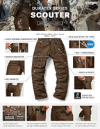 CQR Men's Tactical Pants, Water Resistant Ripstop Cargo Pants, Lightweight EDC Work Hiking Pants, Outdoor Apparel