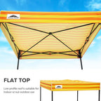 EAGLE PEAK Flex Compact 5x5 Pop-up Canopy Changing Room, Portable Privacy Dressing Room for Indoor Fashion Photoshoots, Camping, or Pool, Yellow/Orange
