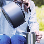 Bulin 2.2L Camping Kettle with 2&4 Stainless Steel Cups for Outdoor Camping Cookware Hiking Backpacking Kitchen Campfire and Picnic, Carrying Bag
