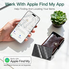 2026 MFi Certified Wallet Air Tracker Tag for New Year Stuffers for Men Gifts for Women, Smart Tag Work with Apple Find My Slim Tracking Card - White Elephant Gifts for Adults,100 Mouths Battery Life