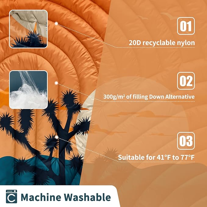 Camping Blanket,Lightweight Puffy Printed Camping Blanket Packable Outdoor Blanket for Camping,Traveling, Stadium, Hiking, Picnics