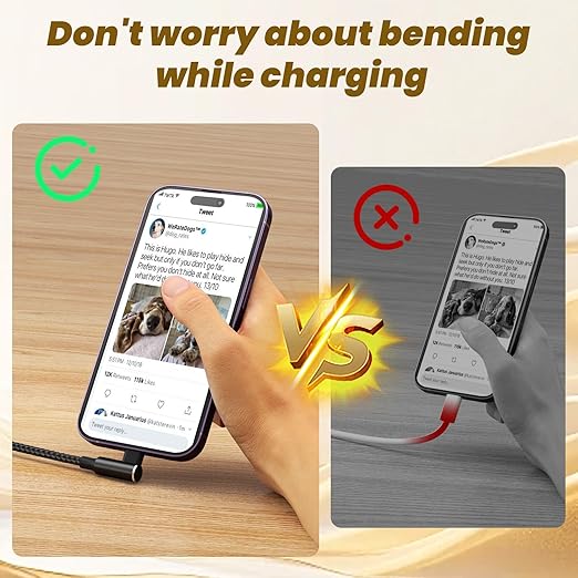 Travel Essentials 90 Degree Charging Cable, 4 in 2 USB A/USB C Multi Charging Cable, Right Angle Universal Phone Charger with IP/Type C/Type C/Micro Port, Compatible with Most Cell Phones and More
