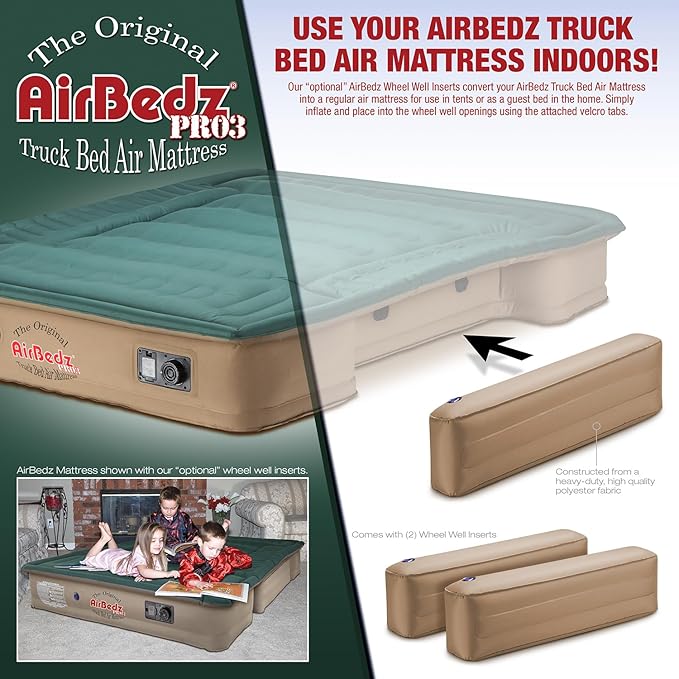 Pittman Outdoors PPI-PROAC5 AirBedz Pro3 Truck Bed Air Mattress Inflatable Wheel Well Side Inserts | Fits All Pro3 Series