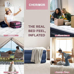 Twin Air Mattress with Built-in Pump & Luxury Quilted Topper (Washable & Detachable), 20" Raised Comfort, 450lb Support, 2.5 Min Fast Inflate, Blow up Mattress for Guest Camping & Sleepover