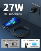 90 Degree iPhone Charger 6FT [Apple MFi Certified] 3Pack USB C to Lightning Cable Fast Charging Cord 6Feet Nylon Braided USB Type C to Lightning Cable for iPhone 14/13/12/11/Pro/Max/Plus/8/7/6/5S/iPad