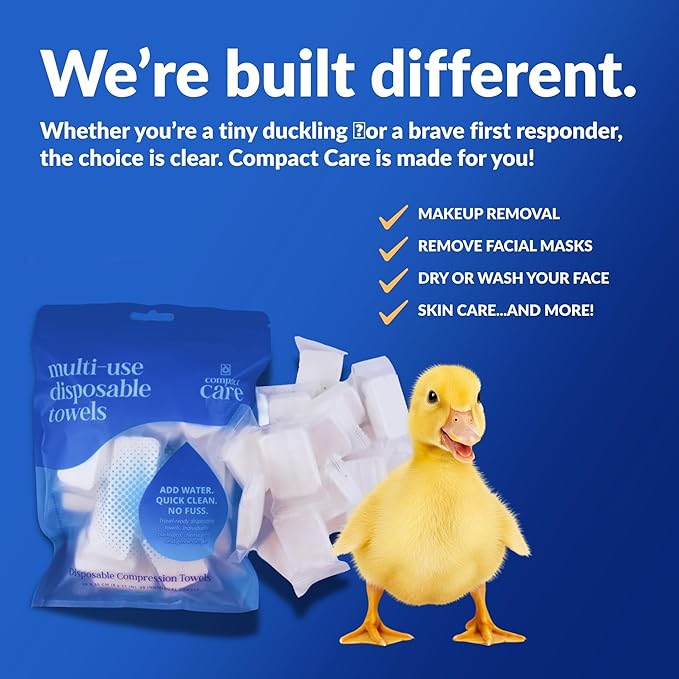 Compressed Towels – Travel Towels for Cleaning, Camping, Gym, Hiking, Baby, Emergency Use – 100% Cotton, Chemical-Free, Expands with Water – Portable & Reusable (40 pcs)