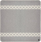 Thick Alpaca Wool Blanket Heavyweight Camping Outdoors Indoors Soft Peru King Size Ethnic Design (Soft Gray - Ivory, King Size)